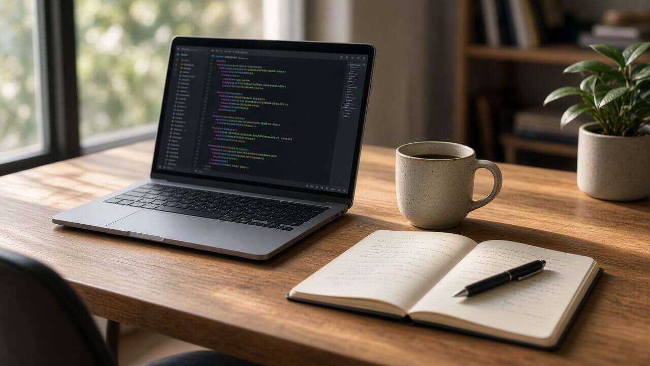 Morning desk at Vaaelen Core Inc